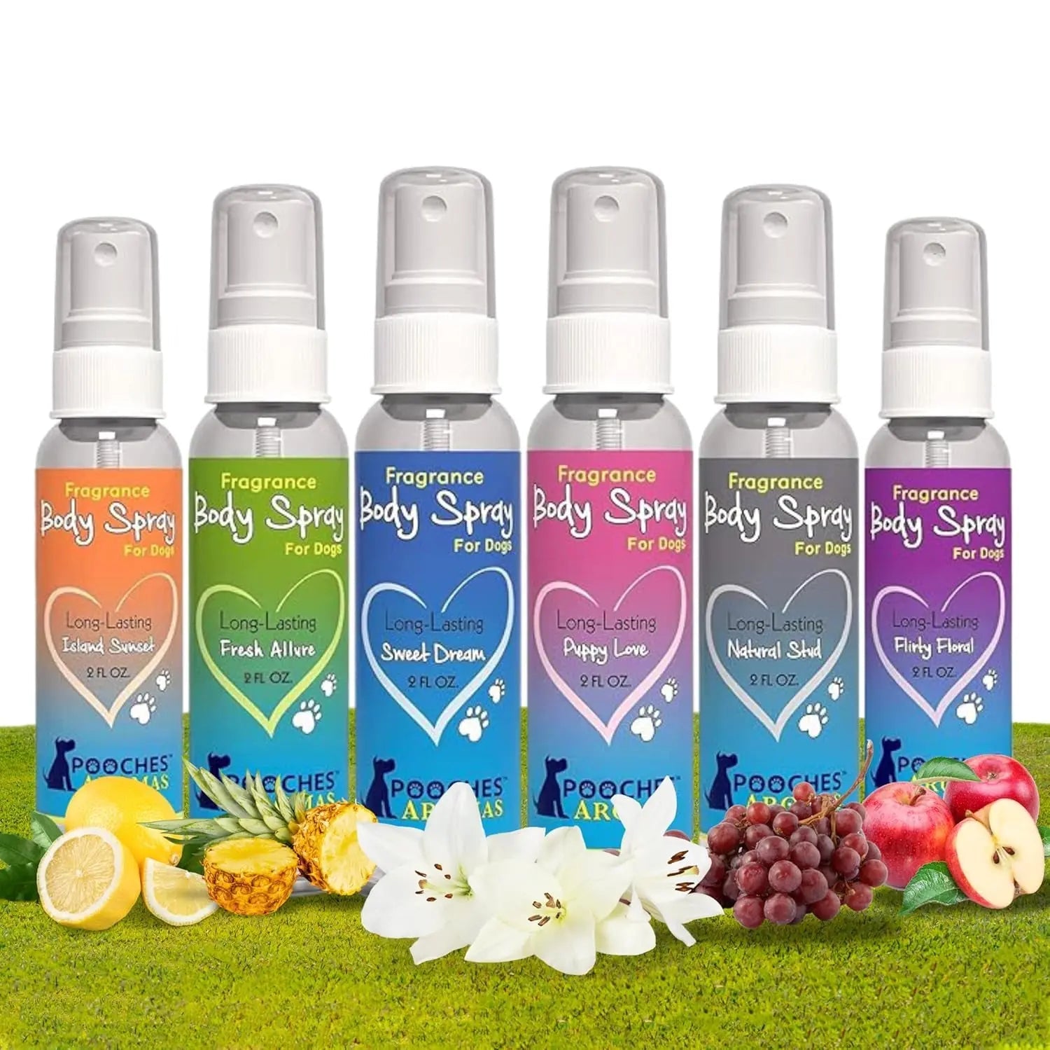 Natural Dog Cologne – 6-Pack Long-Lasting Grooming Spray, 2oz