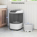 Portable Mini Semi-automatic Washing Machine with Spin Tub and Drain Hose 2.5 kg Capacity