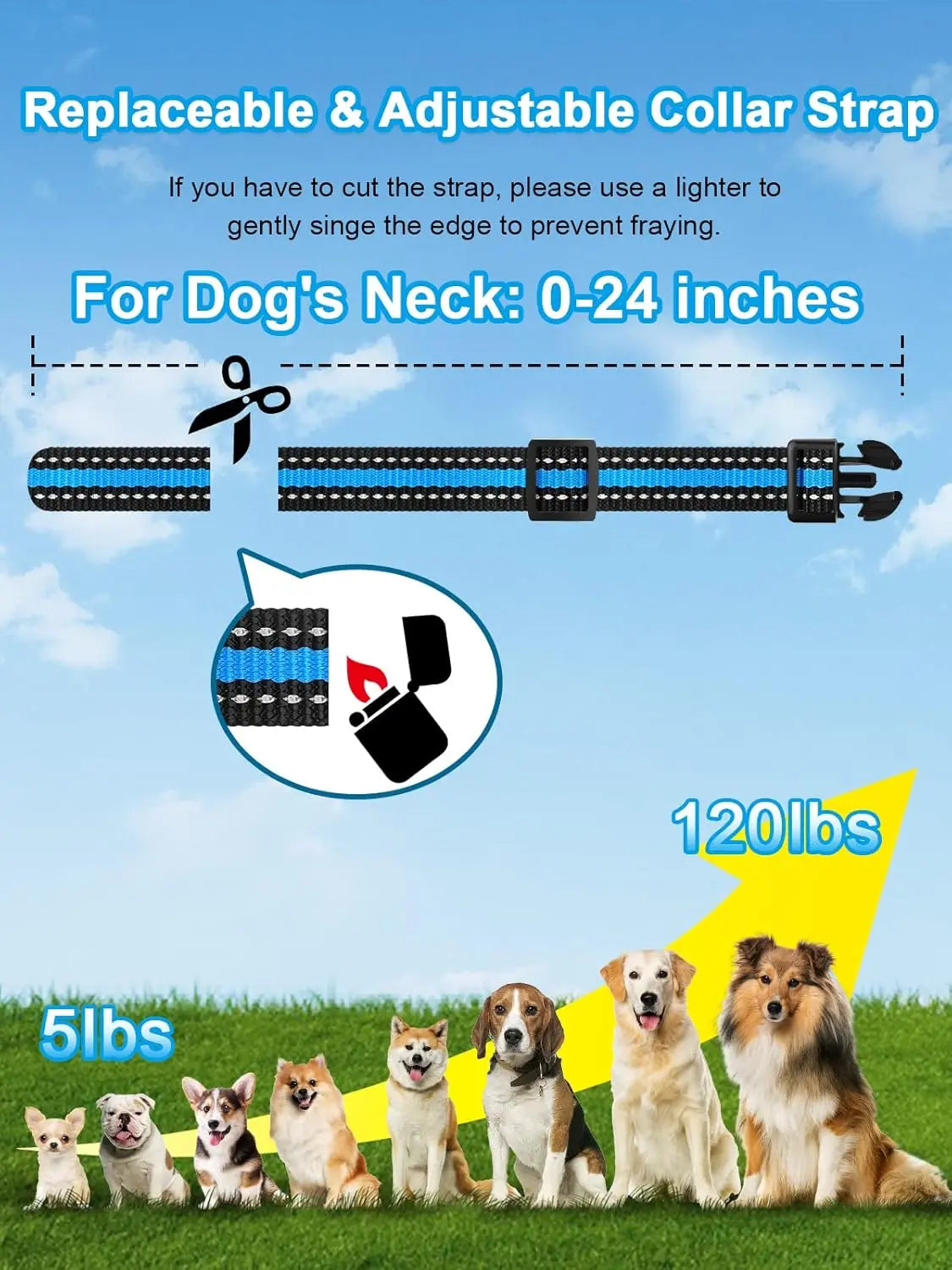 Waterproof Rechargeable Dog Training Collar – 3300ft Range, 2-Dog System