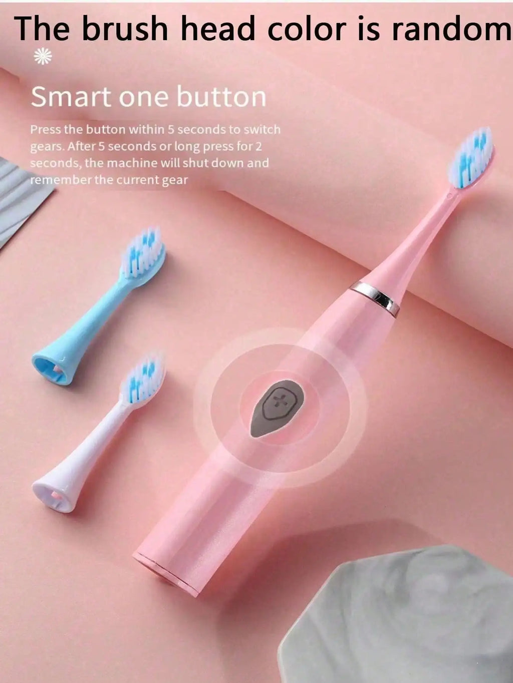 Electric Toothbrush for Adults – Automatic Couples Set with Random Brush Head Colors | Rechargeable Tooth Cleaner for Home & Travel Use