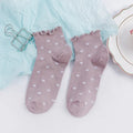 Ruffle Socks Women White Black Frilly Lolita Style Japanese Maiden Cute Kawaii Cotton Harajuku Princess Crew Socks Calcetines