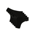 5Pcs/Set Women Cotton Panties Floral Lace Side Panel Low Rise Rib Briefs Low Cut Underwear Comfort Sexy Lingerie Daily Bikini