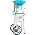 US Shipping Snow Cone Machine Shaved Ice Maker Retro Cart with Wheels Makes 48 Icy Treats Includes Metal Scoop and Storage