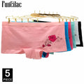 Cotton Underwear Women Girls Shorts Boxers Ladies Panties Sexy Floral Boyshort Knickers M L XL 5 Pcs/lot