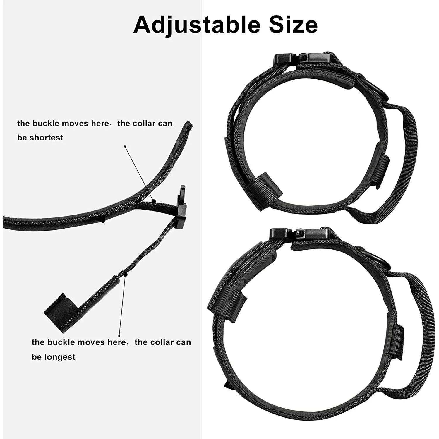 Heavy-Duty Military Tactical Dog Collar & Leash Set | Adjustable Training Collar for All Dogs