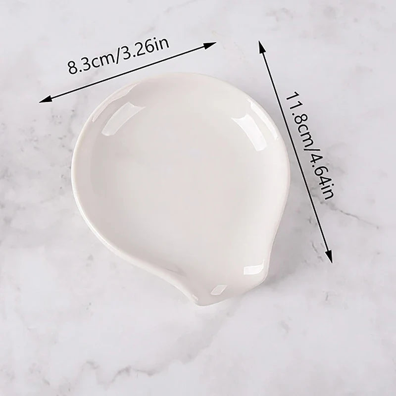 Multipurpose Ceramic Spoon Rest Pad White Spoon Holder Spoon Holder Kitchen Utensils Tableware Spoon Holder Spoon