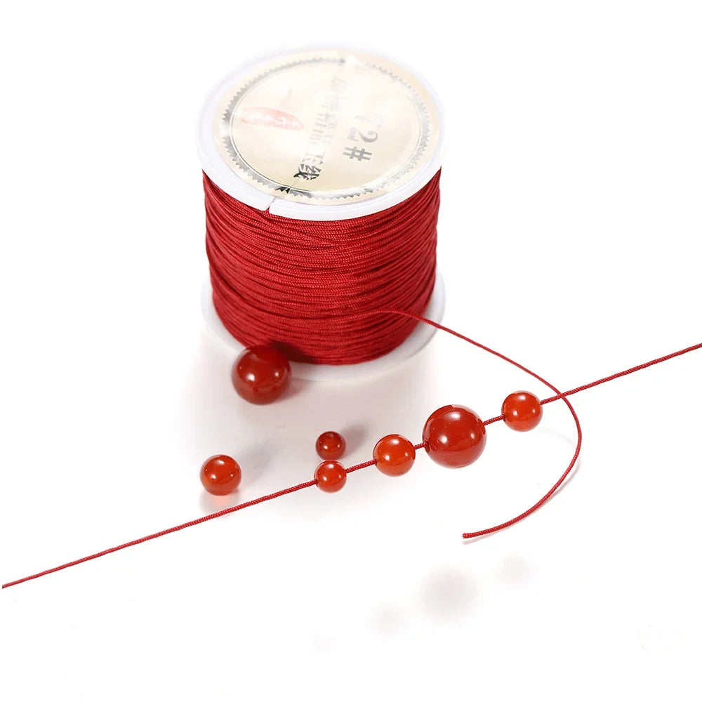10/50M 0.8mm Nylon Thread Cord – DIY Chinese Knot, Bracelet, Tassel & Shamballa Braided String for Jewelry Making
