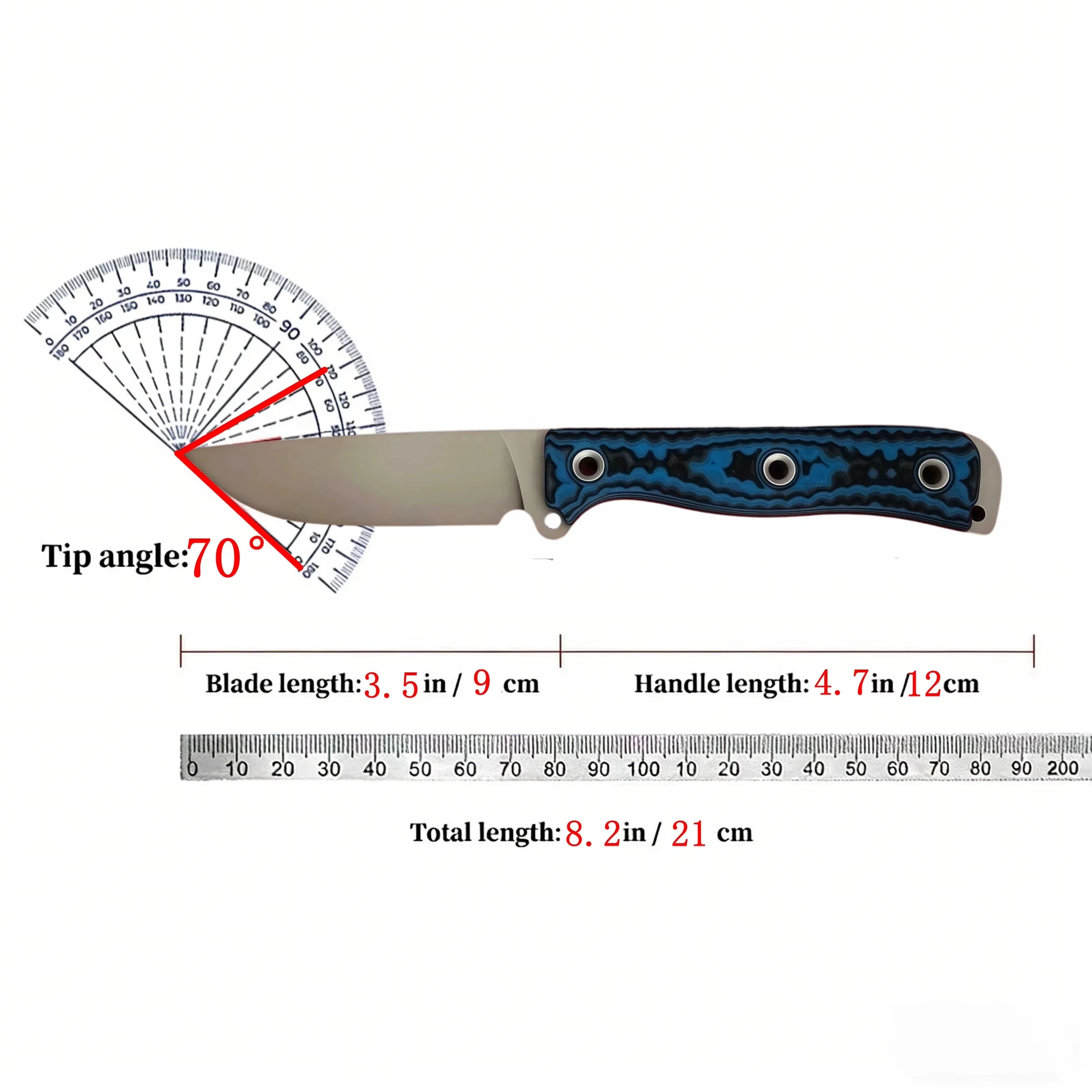 New Outdoor Camping Fixed Knife VG10 Steel High Hardness Camping Hiking Fishing Convenient Tool