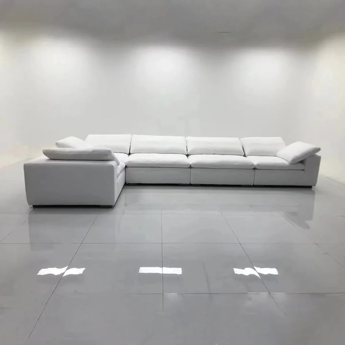 Modern Design l Shape Sofa Set Living Room Furniture Sectional Couch Set Modern Living Room Sofa White Sofas for Home