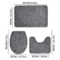 3-Piece Solid Color Bathroom Mat Set – Water-Absorbing & Non-Slip