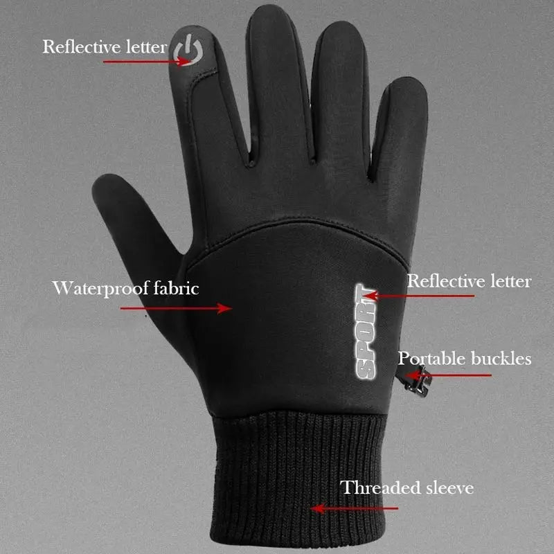 Winter Touch Screen Gloves for Men & Women – Thermal Warm, Water-Resistant & Windproof Gloves for Driving, Running, Cycling & Skiing