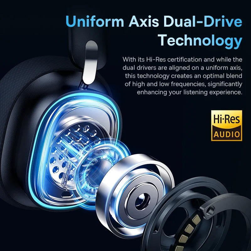 Baseus GH02 Gaming Wireless Headphones – RGB Over-Ear Bluetooth 5.3