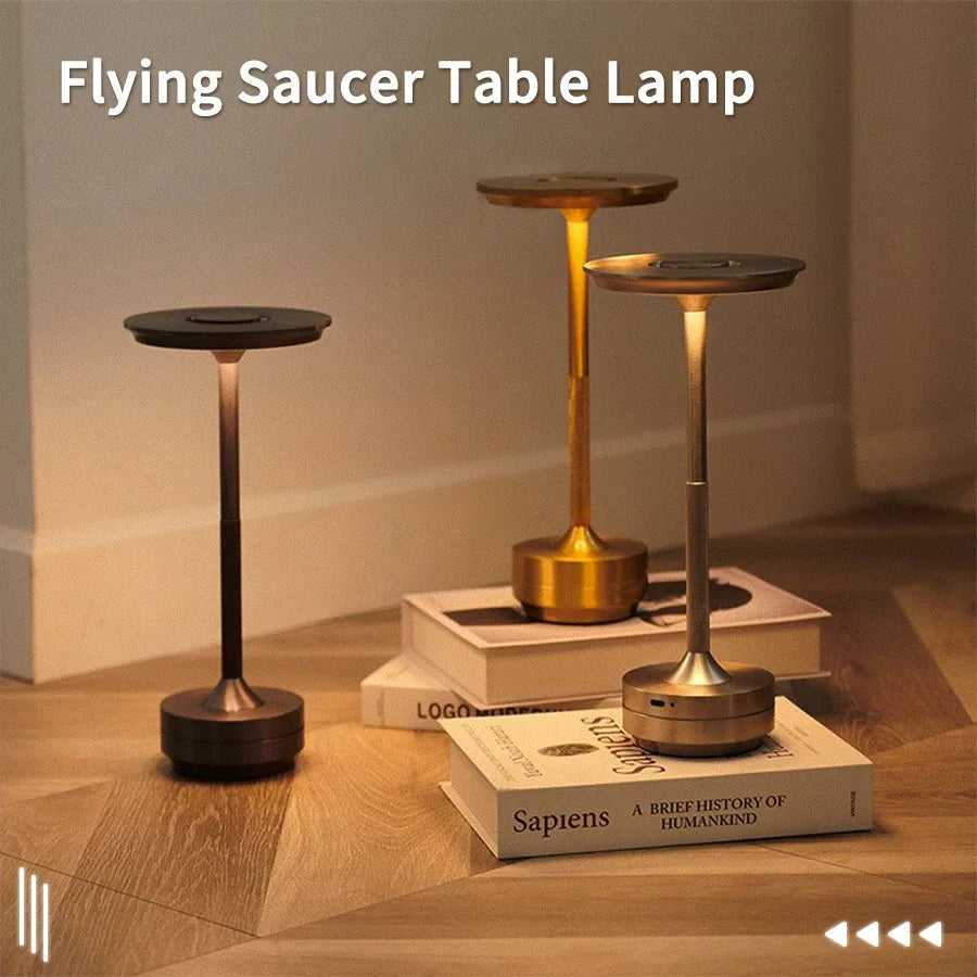 Wireless Table Lamp for Bedroom USB Rechargeable Touch Lamp Candle Creative Lamps Room Decoration Desk Lamp