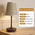 GGbingo Rechargeable LED Table Lamps Classic Desk Lamp Dimmable USB Fabric Lampshade Bedroom Bedside Desk Light Decoration