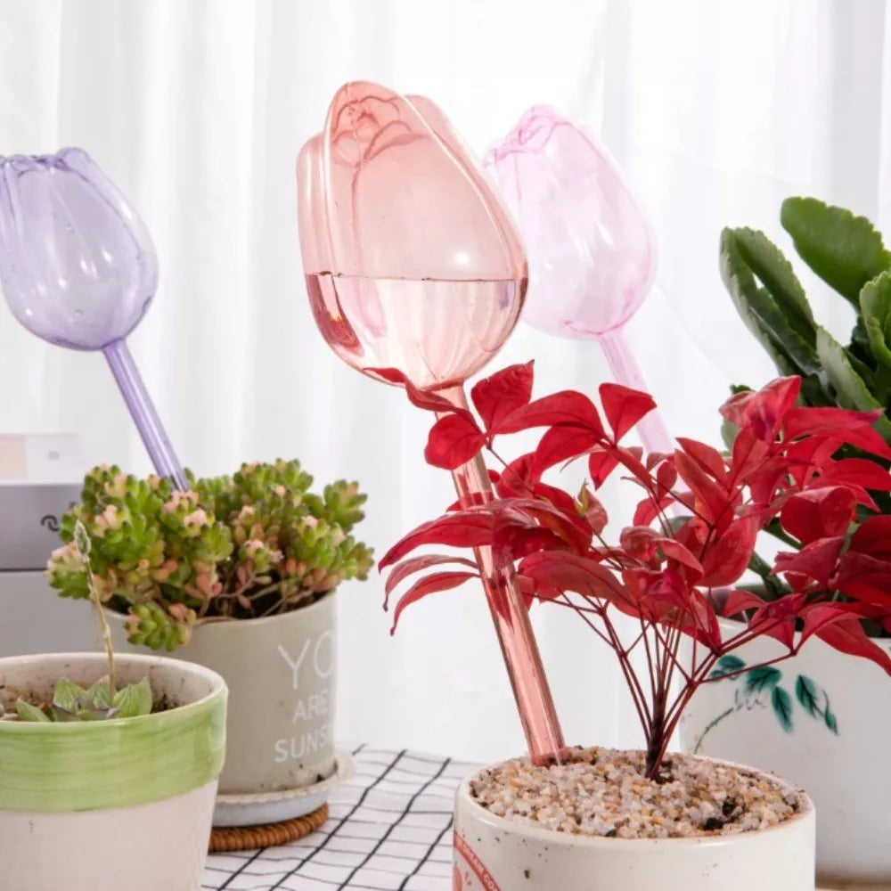 4/1PCS Automatic Drip Irrigation Waterer Plastic Tulip Plant Watering Globes Self Watering Supplies Planter Insert Water Devices