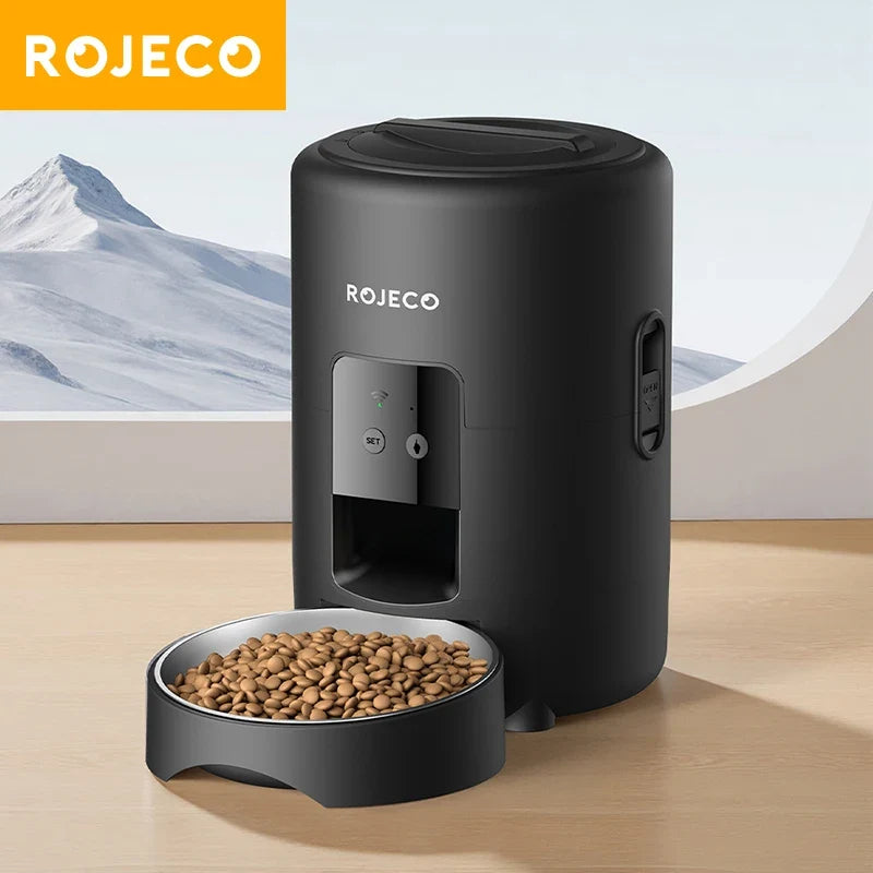 ROJECO 2L Automatic Pet Feeder | Smart WiFi Cat & Dog Food Dispenser