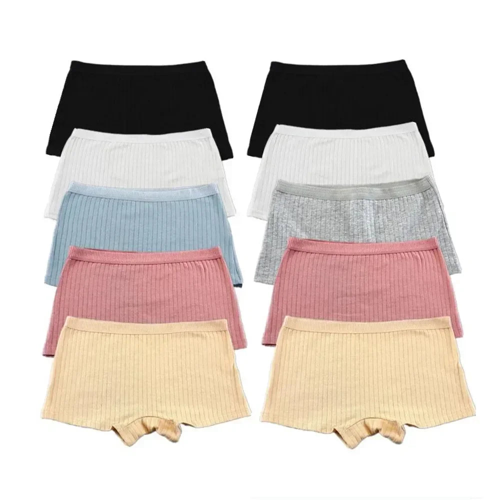 10PCS Fast Shipping M-XL 95% Cotton Boxer Shorts Women Sports Panties Yoga Panty for Female Underpants