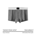 Women Cotton Boyshort Panties Letter Wide Waistband Mid Waist Breathable Soft Comfortable Ladies Underwear