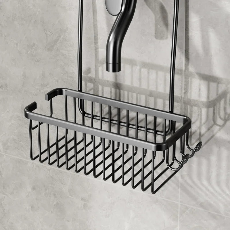 No-Drill Toilet & Shower Rack – Bathroom Storage Basket for Bath Products