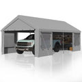 Heavy Duty Carport,Roll-Up Windows,Removable Sidewalls,Portable Garage & Car Canopy,12'x24', Custom