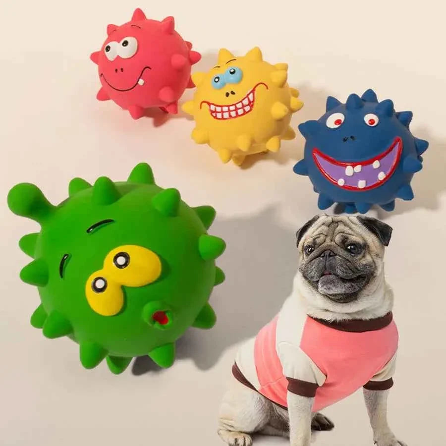 Squeaky Thorn Dog Chew Toy