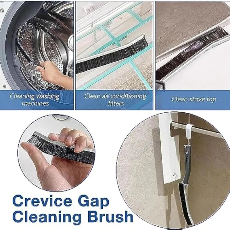 Hard Bristle Crevice Cleaning Brush – Corner, Groove & Window Cleaning Tool for Kitchen, Bathroom, Tiles & Home