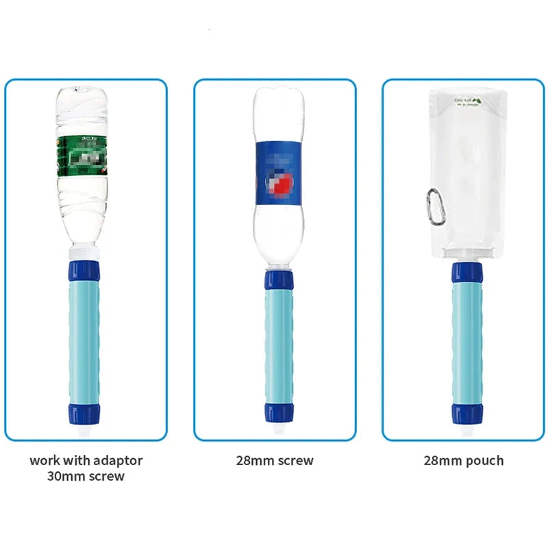 Filterwell Portable Camping Water Filter Straw Survival Outdoor Gravity Drinking Water Purifiers Hiking Supplies Tourist Travel