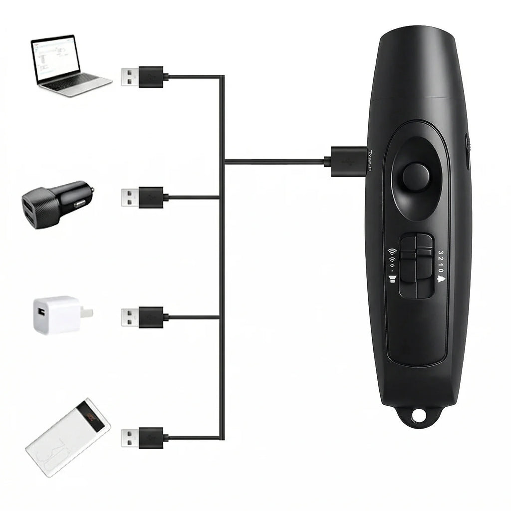 Electronic Whistle USB Rechargeable Loud Air Horn 120-150dB with LED Safety Light with Lanyard for Hiking Camping Scare Bears