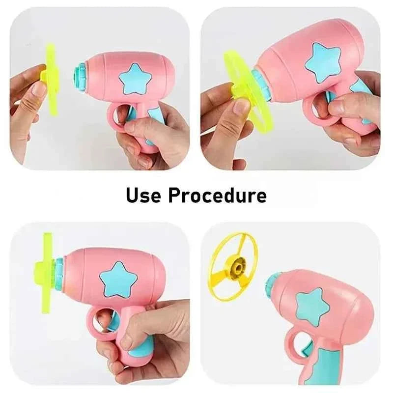 Interactive Cat Toy – Flying Disc Shooting Gun
