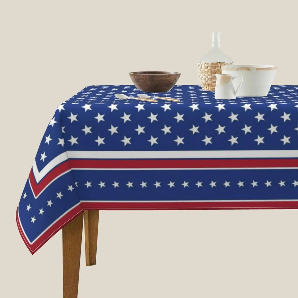 Star Pattern Square Tablecloth Washable Celestial Decorative Table Cloth Cover for Dining Party Picnic