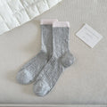 Transparent Crystal Silk Socks Women Fashion Ultra-thin Summer Harajuku Crew Socks Flower Streetwear Elastic Long Mesh Socks