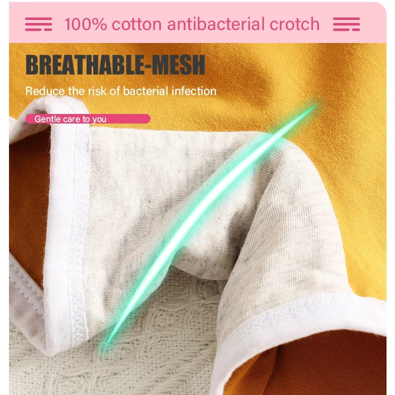 3pcs Set Womens Cotton Boyshorts 45-80kg Boxer Shorts Comfortable Underwear for Women Girl Student Breathable Soft Sexy Panties