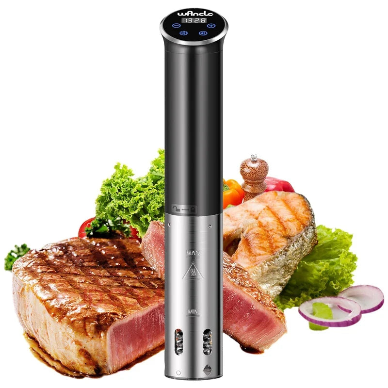 1100W Vacuum Sous Vide Cooker IPX7 Waterproof Slow Cooker with Digital Display LCD Touch Immersion Circulator Accurate Cooking