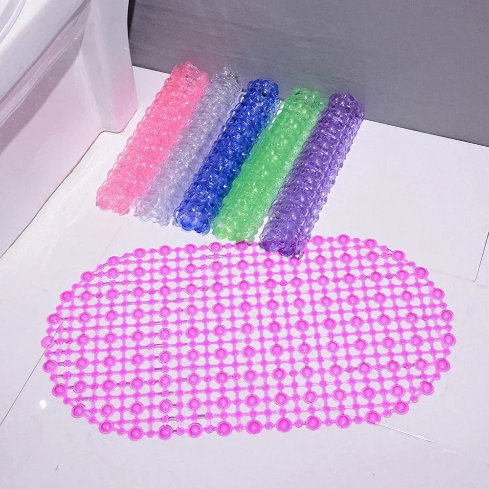 Non-Slip Bathroom Mat with Suction Cups – Massage Bath Tub Shower Rug