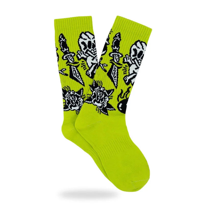 New Creative Cartoon Dog Ins Animal Trendy Socks Jacquard Cotton Socks Couple Mid length Fashion Skateboarding Socks
