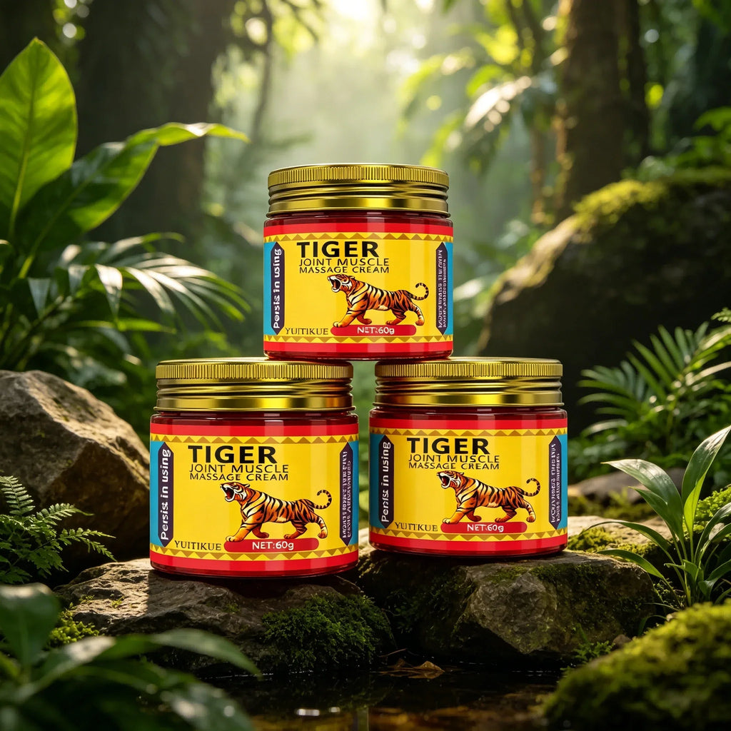 YUITIKUE 60g Tiger Massage Balm Easily Absorbed Moisturizing Care For Joint Muscle Knee Wrist Hand Foot Body Skin