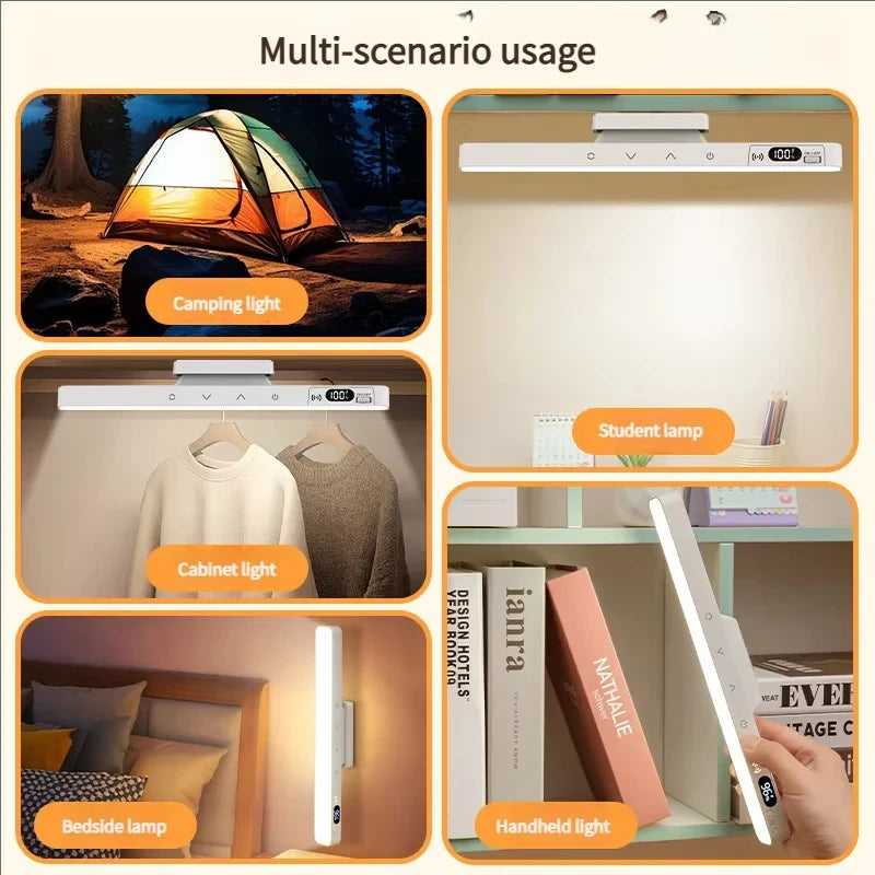 Smart Touch Table Lamp Magnetic Desk Lamp Bulit-in 2000mAh Battery for Reading Cabinet Mirror Bedside Rechargeable Night Lights