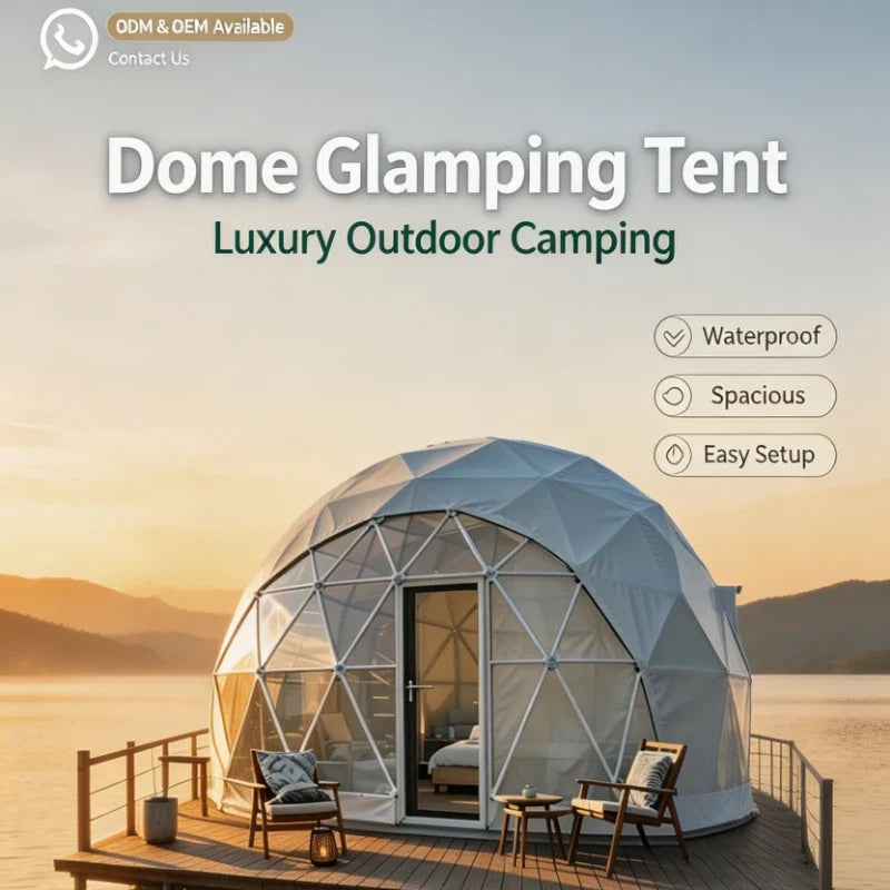 Geodesic Dome Tent Luxury Glamping Hotel Spherical Tent Waterproof UV‑Resistant Outdoor Resort Camping Accommodation