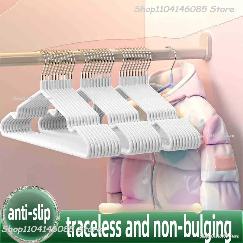 10PCS Metal Traceless Non-Slip Clothes Hangers – Strong Space Saver Rack