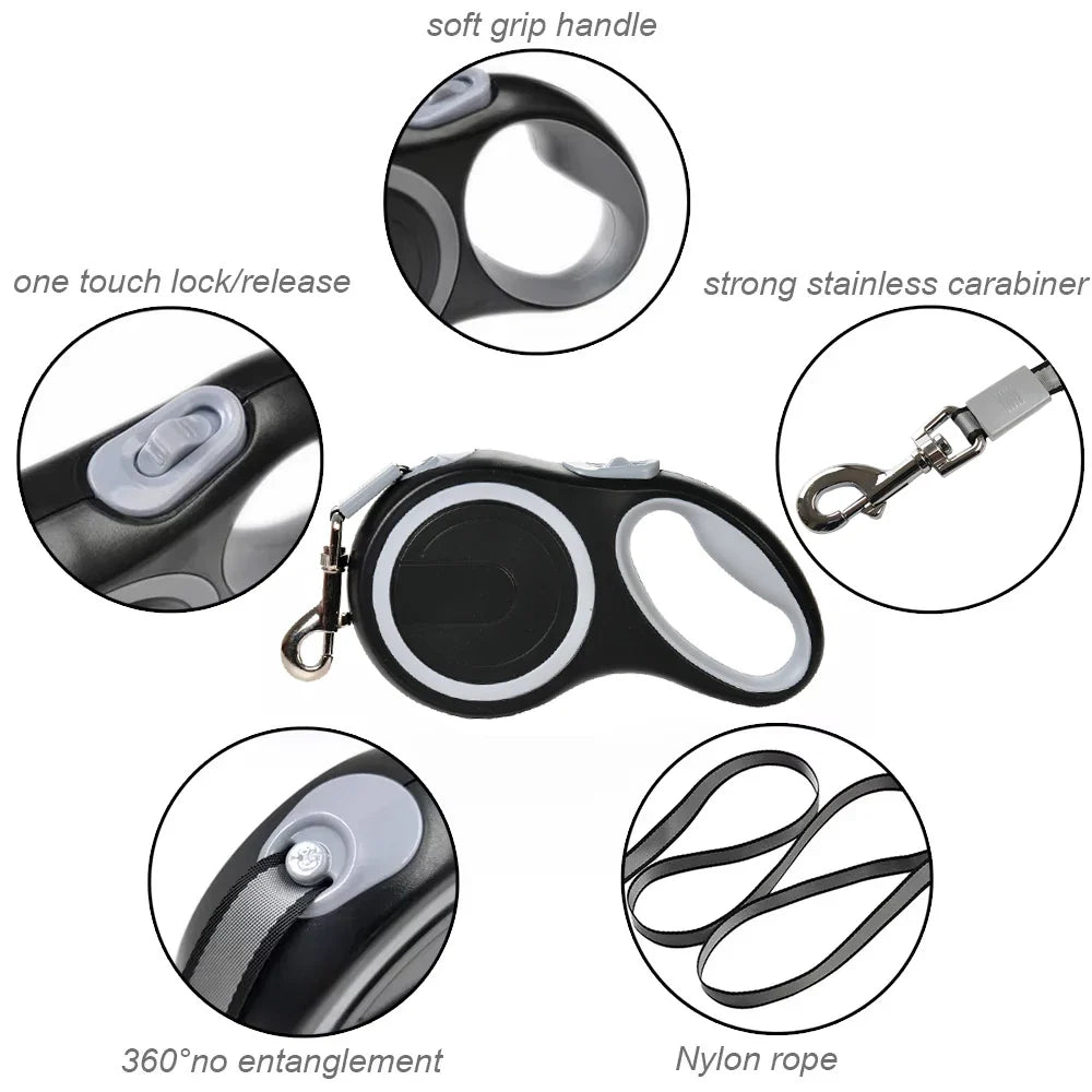 Dog Strong Retractable Leash 16ft & 26ft | Heavy Duty Dog Leash for Large & Small Dogs