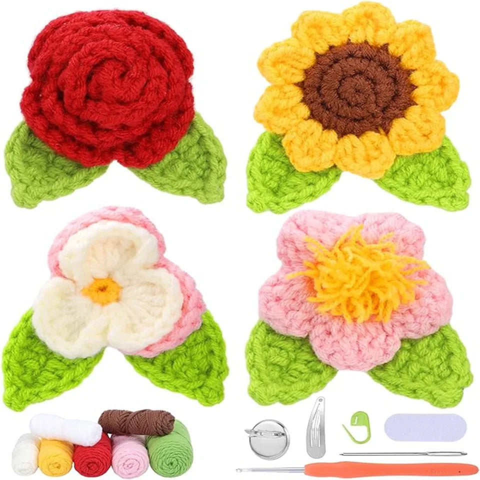 IMZAY Crochet Material Package Kit for Beginners with Step-by-Step Video Tutorial and Instructions Complete Crochet Supplies Set