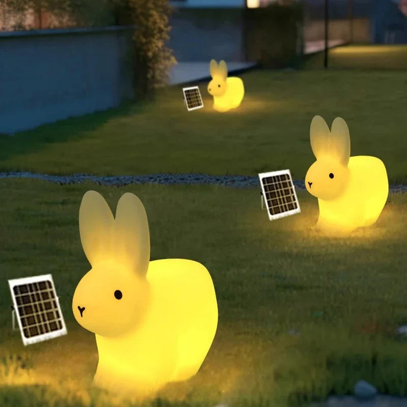 Luminous Rabbit Lamp Lawn Solar LED Outdoor Lighting Outdoor Garden Decoration Outdoor Garden Light