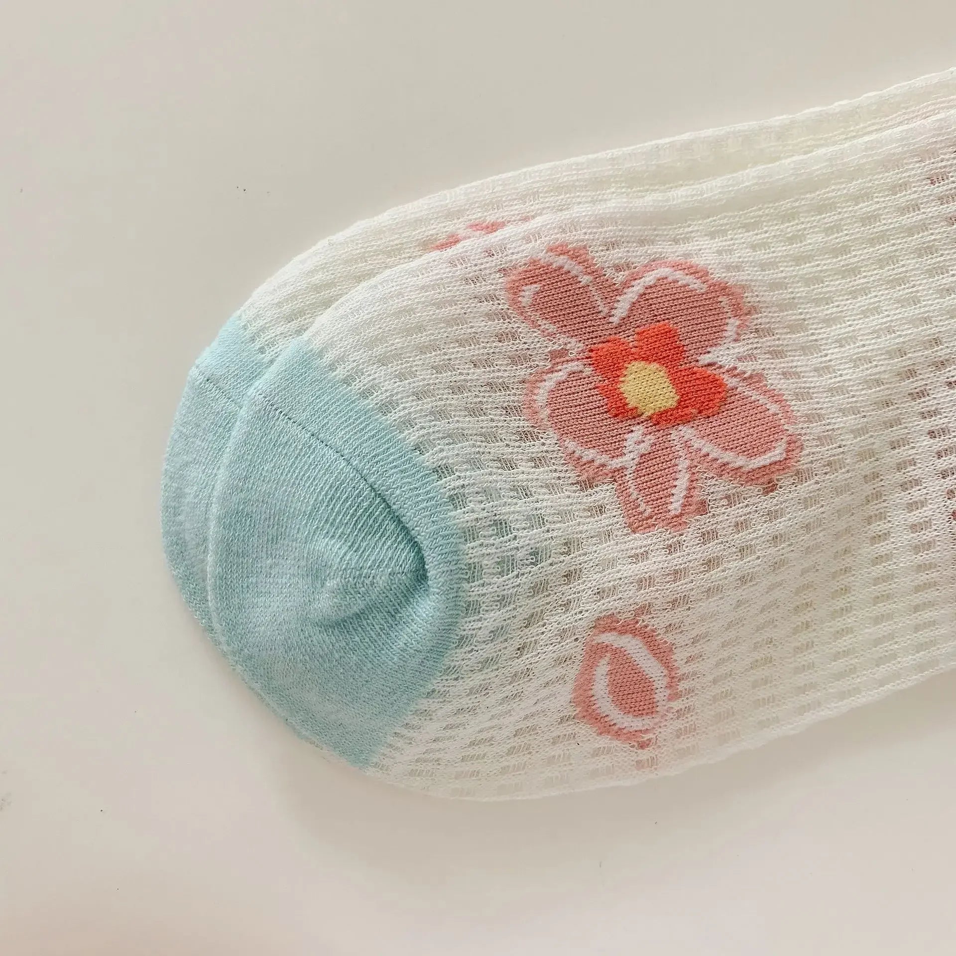 Transparent Crystal Silk Socks Women Fashion Ultra-thin Summer Harajuku Crew Socks Flower Streetwear Elastic Long Mesh Socks