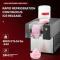 Slushie Machine, Commercial Snowflake Ice Machine, 176 LBS/24H Shaved Ice Machine, Snow Cone Machinefor Restaurant Supermarket Snack Bar Cafe, Silver | Shaved Ice Machine with Rapid Yiel, Snow Cone Machine Ideal Supermarket,