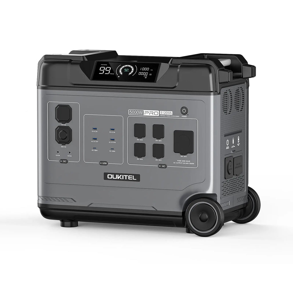 OUKITEL BP5000 Pro Max Portable Power Station 5000W Solar Generator 5120Wh Lifepo4 Home Backup Outdoor Camping Mobile Power