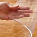 1.5mm Thick Clear PVC Tablecloth, Heat-Resistant Waterproof Oil-Proof Dining Mat for Kitchen Table, Multiple Sizes