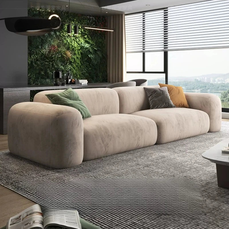 Comfortable Lounge Divano Soggiorno Di Lusso Luxury Furniture  Modern Living Room Sofas Minimalist Sectional Puff Corner Sofa