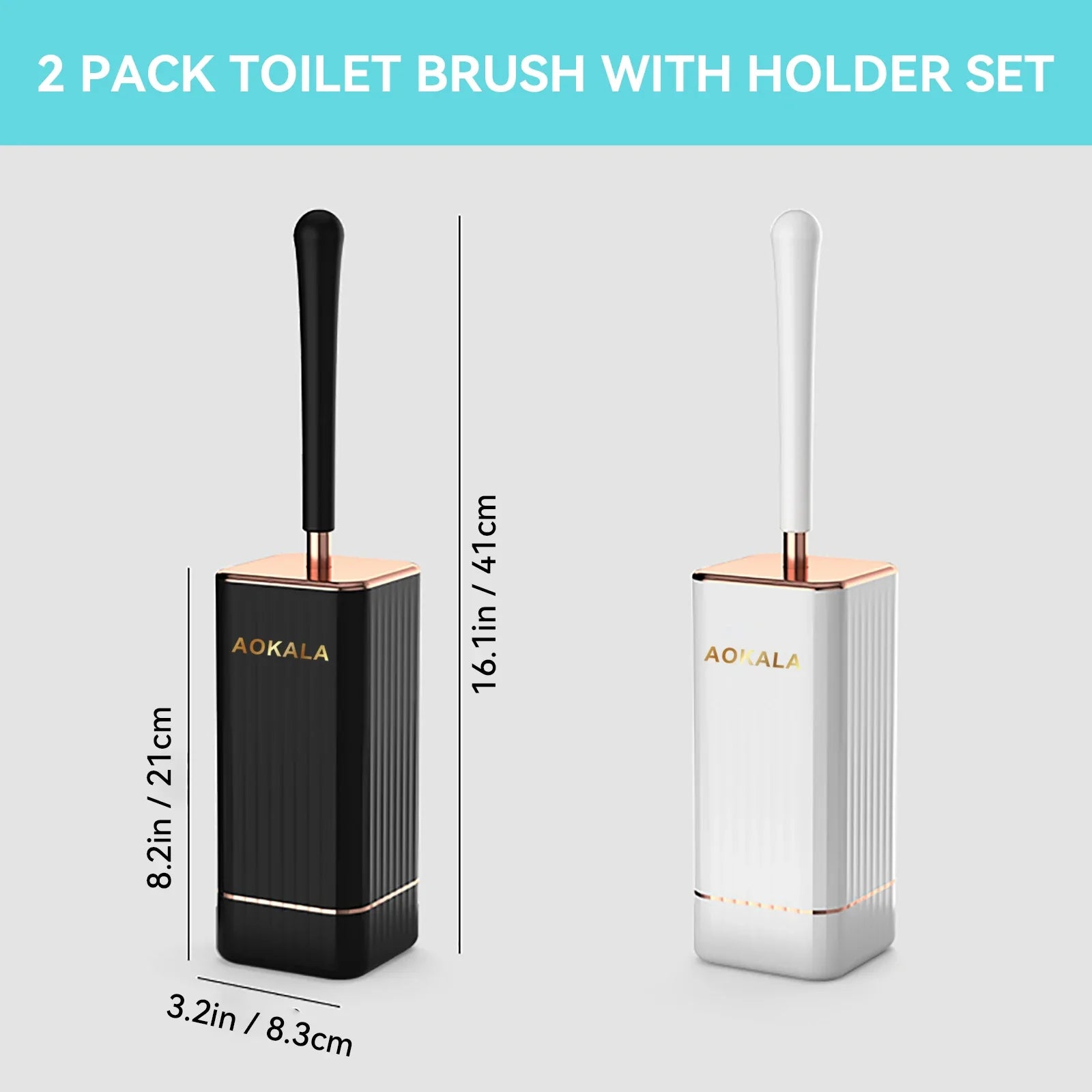 Silicone Toilet Brush Set – Long Handle Deep Cleaning Bathroom