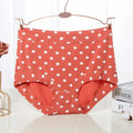 Modal Large size Panties for fat Lady Fashion Polka dot briefs High waist wide leg boyshorts cotton crotch underpants