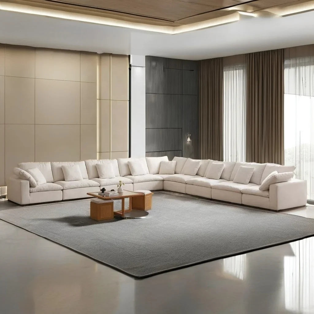 Italian Design Hot Sale Cozy Indoor Sofa Collection Modular Fabric Sofa Cloud Couch Sectional Sofa